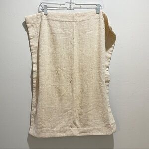 SUITE 109 Ivory Woven Burlap Look Standard Pillow Sham Envelope Closure 22”X 28”